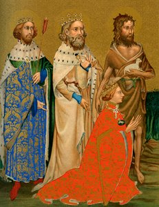 König Richard II. von England und seine Schutzheiligen, 14. Jahrhundert