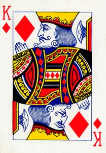 König der Karo aus einem Kartenspiel von Goodall & Son Ltd., ca. 1940