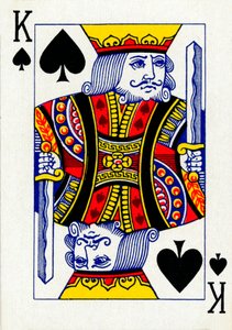 König der Pik aus einem Kartenspiel von Goodall & Son Ltd., um 1940