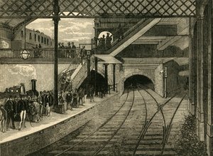 Kings Cross U-Bahn-Station im Jahr 1868, ca. 1876