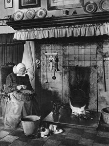Küche und Wohnzimmer in einem, Twente, Niederlande, ca. 1934