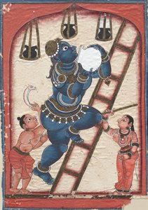 Krishna stiehlt Quark, späte 1700er