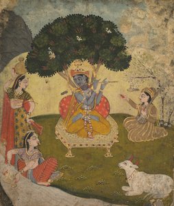 Krishna und Gopis, Mitte 1800er Jahre
