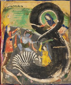 Krishna und der Naga Kaliya, 19. Jahrhundert