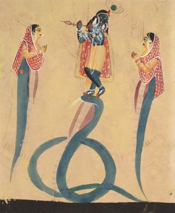 Krishna als Kali, verehrt von Radha