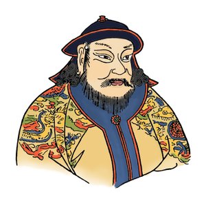 Kublai Khan 1215-1294 des Mongolischen Reiches und Gründer der Yuan-Dynastie, 1912 von Unbekannt