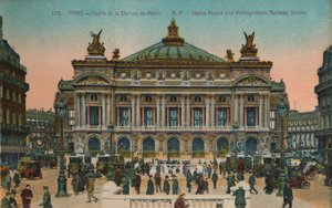 Die Oper und U-Bahn-Station, Paris, um 1920