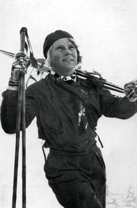 Laila Schou-Nilsen, norwegische Skifahrerin, Olympische Winterspiele, Garmisch-Partenkirchen, Deutschland, 1936