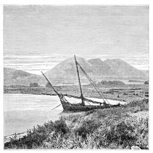 Vansee, Tadwan-Bucht und Nimrud-Berg, Türkei, 1895