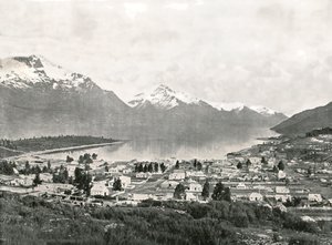 Lake Wakatipu und die Berge, Queenstown, Neuseeland, 1895