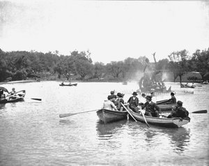 See im Wade Park, Cleveland, Ohio, USA, um 1900