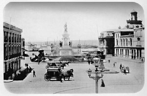 Landungssteg in Valparaíso, 1911 von Unbekannt