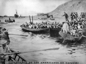 Landung der Amerikaner in Daiquiri, 1898 von Unbekannt