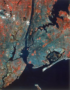 Landsat-Bild von Manhattan, New York, USA