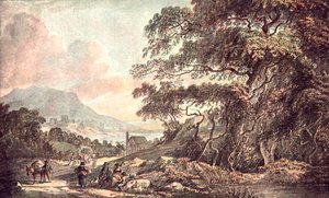 Landschaft in der Nähe eines Sees, 1785, ca. 1900