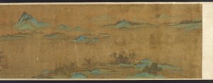 Landschaft mit Palästen, Ming-Dynastie, 16.-17. Jahrhundert von Unbekannt