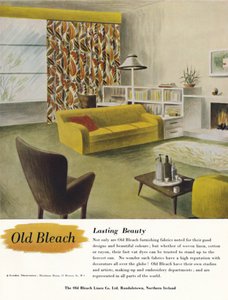 Dauerhafte Schönheit - Werbung der Old Bleach Linen Co., ca. 1945