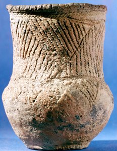 Spätneolithisch-frühbronzezeitlicher Keramikbecher, europäisch, um 4000 v. Chr. von Unbekannt