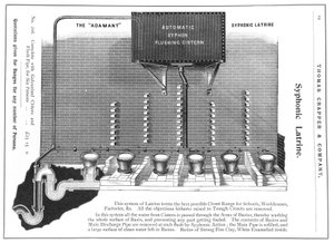 Latrinen mit automatischem Siphon-Spülsystem von Unbekannt