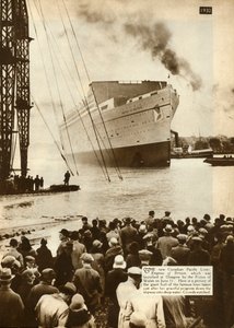 Stapellauf der Empress of Britain, Glasgow, 11. Juni 1930, 1935 von Unbekannt