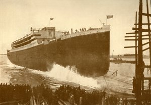 Stapellauf der Orama Orient Line, 20.000 Tonnen, um 1930 von Unbekannt