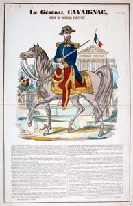 Le General Cavaignac, 28. Juni 1848, Frankreich. Farblithographie. Private Sammlung von Unbekannt