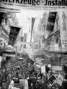 Leipzigs große Werbeparade, Leipzig, Deutschland, 1922 von Unbekannt