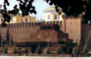 Lenins Mausoleum, Roter Platz, Moskau, 1980