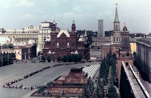 Lenins Mausoleum, Roter Platz, Moskau, 1980