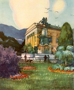 Leopoldsbrunnen und Stadttheater, um 1929 von Unbekannt