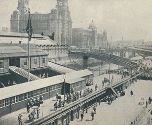 Liverpool Anlegestelle, eine der interessantesten Flussfronten in Großbritannien, 1937 von Unbekannt