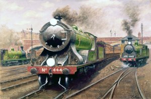 Lokomotive Nr. 444, London & South Western Railway Express
