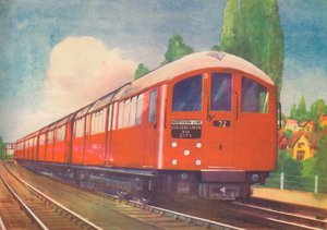 Londons neuer stromlinienförmiger U-Bahn-Zug, Northern Line, 1940