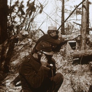Aussichtsposten, Bois-le-Prêtre, Nordfrankreich, ca. 1914-1915