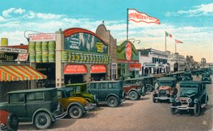 Blick nach Norden auf die Main Street, ca. 1939