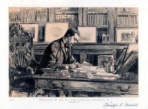 Lord Randolph Churchill 1849-1895, englischer Staatsmann, 1885 von Unbekannt