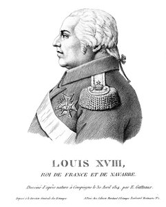 Ludwig XVIII., König von Frankreich, 1814 von Unbekannt
