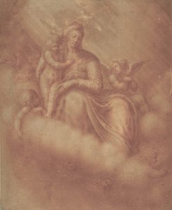 Madonna und Kind unter den Wolken