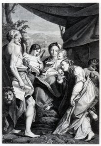 Madonna mit Kind, St. Hieronymus und Maria Magdalena, 1525-1528 von Unbekannt