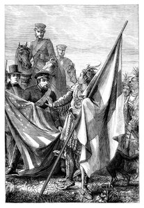 Major Sprague und die Indianer, ca. 1895