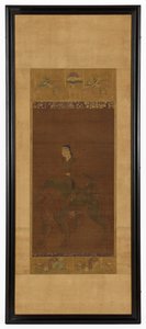 Manjushri reitet auf einem Löwen, Muromachi-Periode