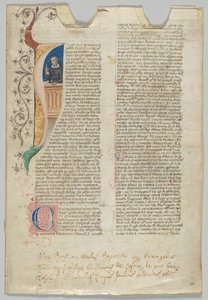 Manuskriptblatt, italienisch von Unbekannt
