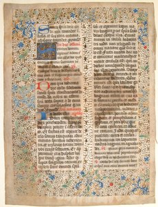 Manuskriptblatt aus einem Messbuch