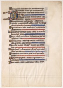 Manuskriptblatt aus einem königlichen Psalter, 13. Jahrhundert