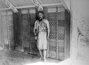 Maori-Gemeinschaftshütte, Neuseeland, 1899