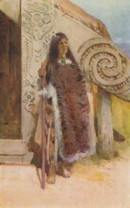 Maori in traditioneller Kleidung, 1924 von Unbekannt