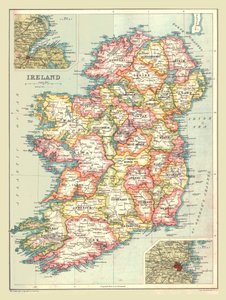 Karte von Irland, 1902