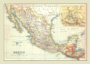 Karte von Mexiko, 1902