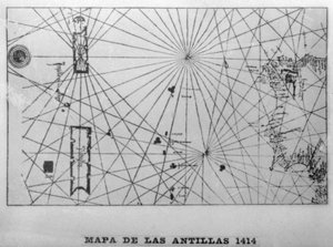 Karte der Antillen, 1414 1919
