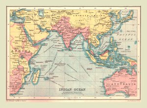 Karte des Indischen Ozeans, 1902